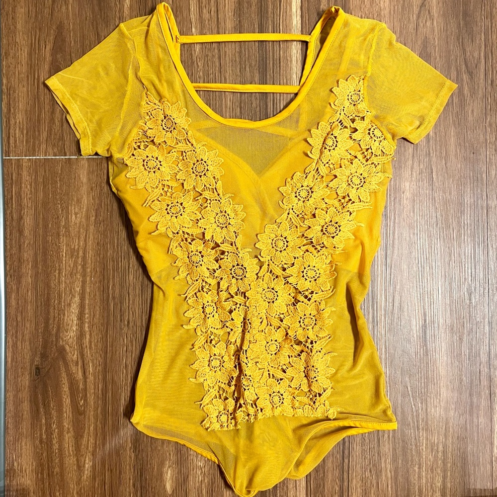 Gorgeous Sheer Embroidered Body Suit